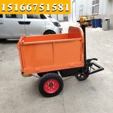 省時(shí)省人工！電動(dòng)手推式工程翻斗車 手推車工地水泥砂漿運(yùn)輸車